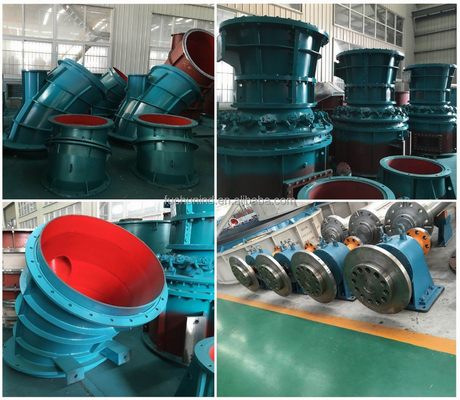 Stainless Steel (06Cr13Ni4Mo) Tubular Shaft-Extension 100kW~200kW Water Turbine / Cross Flow S-Type Turbine